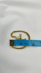 Adorno metalico estrella de mar dorado