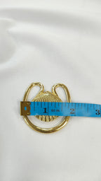 Adorno metalico seashell dorado