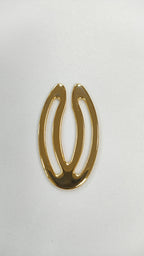 Adorno metalico ovalo dorado