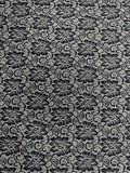 Black Lace Nylon Spandex Estampado