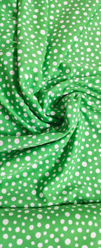 Polka dots green base