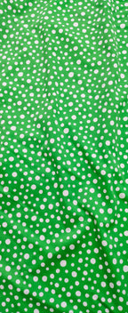 Polka dots green base