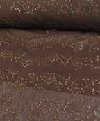 Bordado con lentejuelas marron
