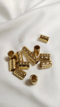 Tapa nudo dorado cilindro (docena)