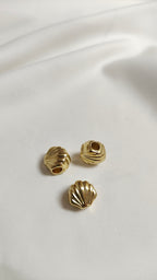 Tapa nudo dorado seashell (docena)