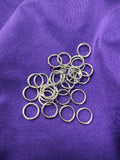 Argolla Metalica 10mm plateado (por docena)