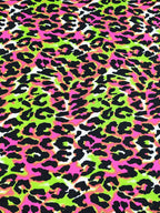 Green pink animal print