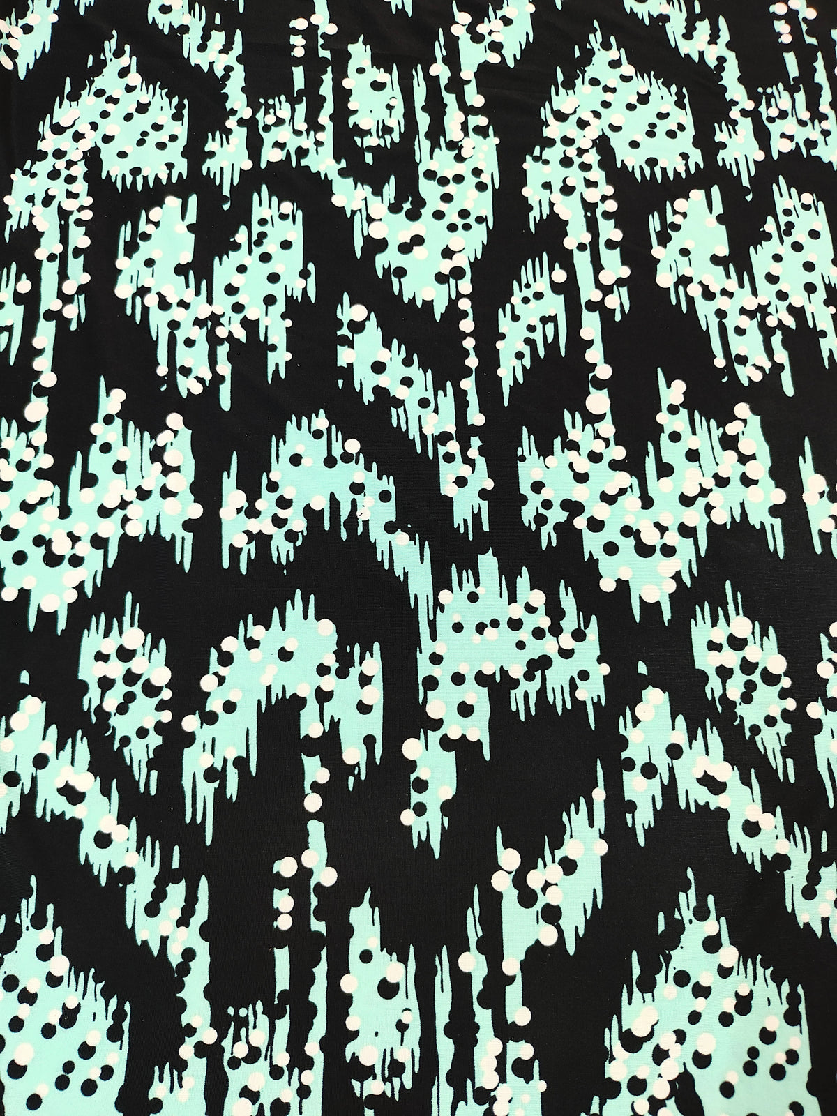 Jersey estampado negro y verde menta