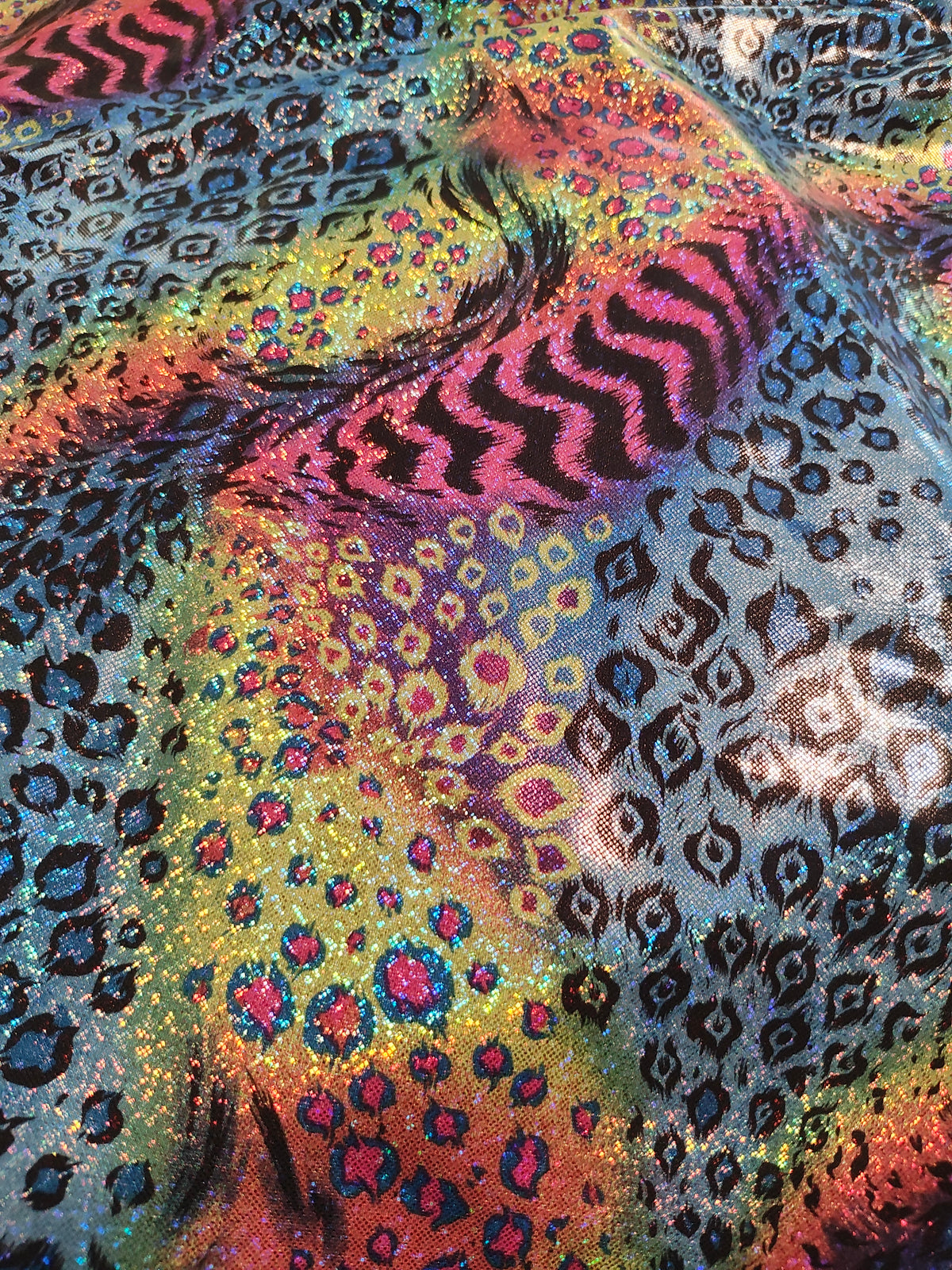 Animal print rainbow sparkle