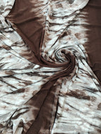Jersey estampado marron y blanco