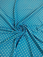 Polka dots azul y blanco