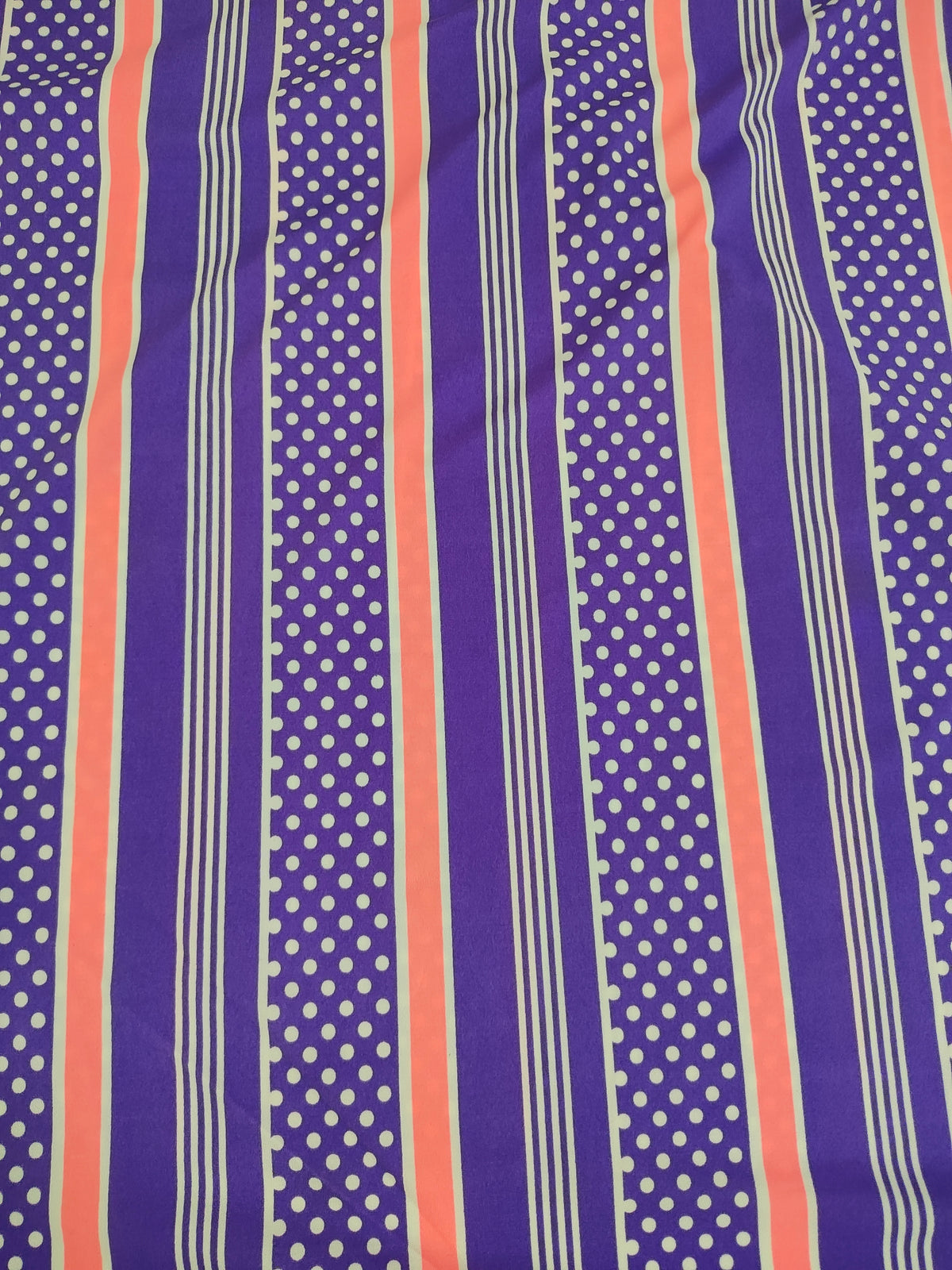 Purple stripes and dots