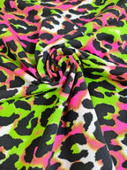 Green pink animal print