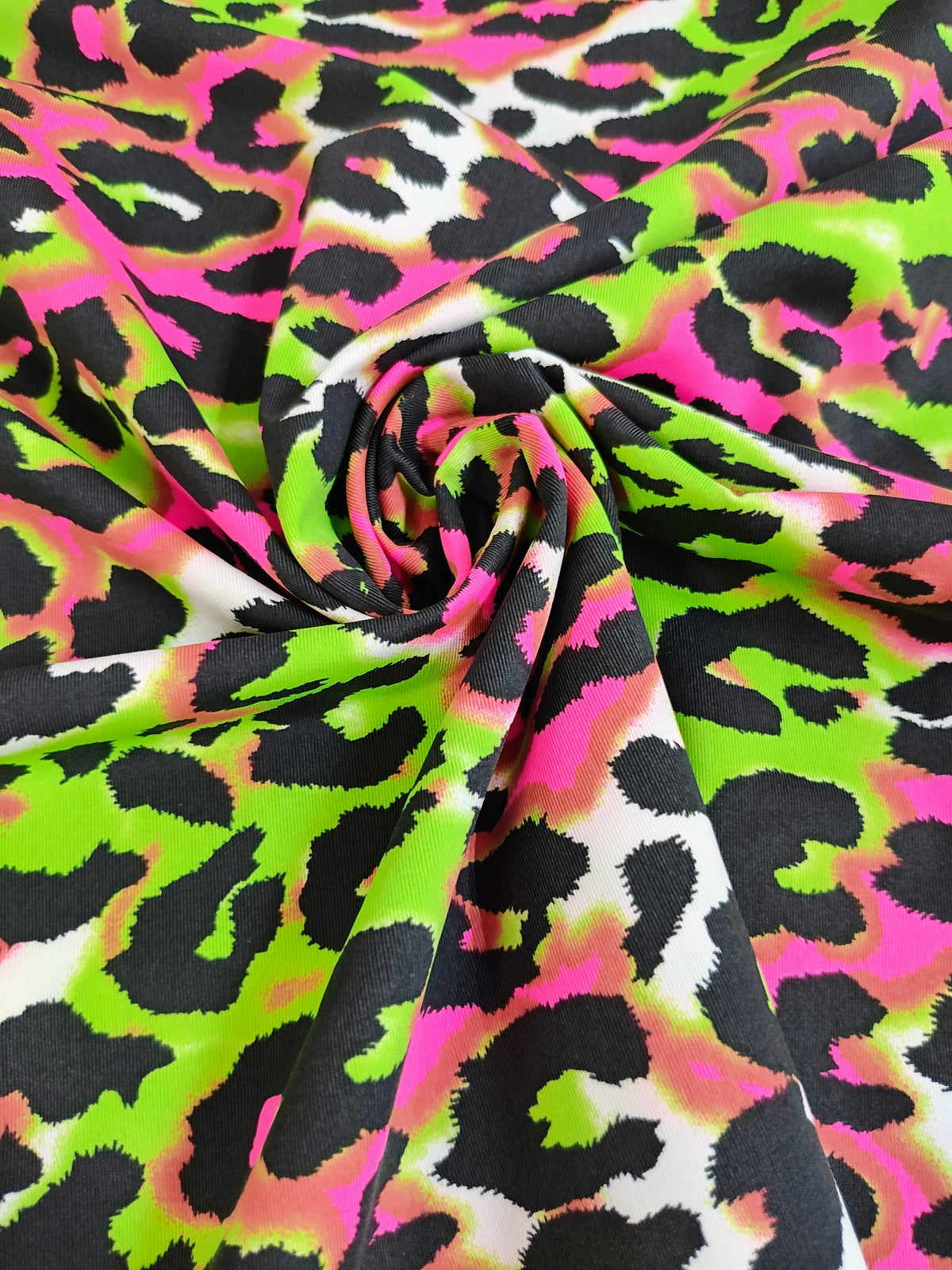 Green pink animal print