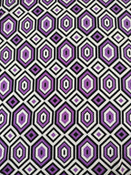 Jersey estampado violeta, negro y blanco