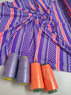 Purple stripes and dots