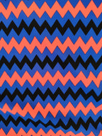 Orange, Blue, Black zig zag