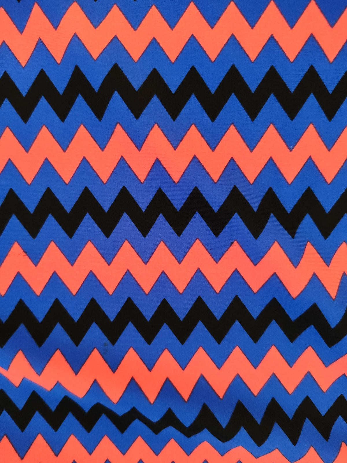 Orange, Blue, Black zig zag