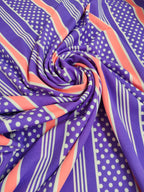 Purple stripes and dots
