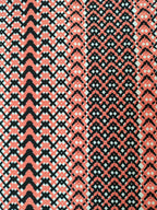 Jersey estampado mosaico peach y negro